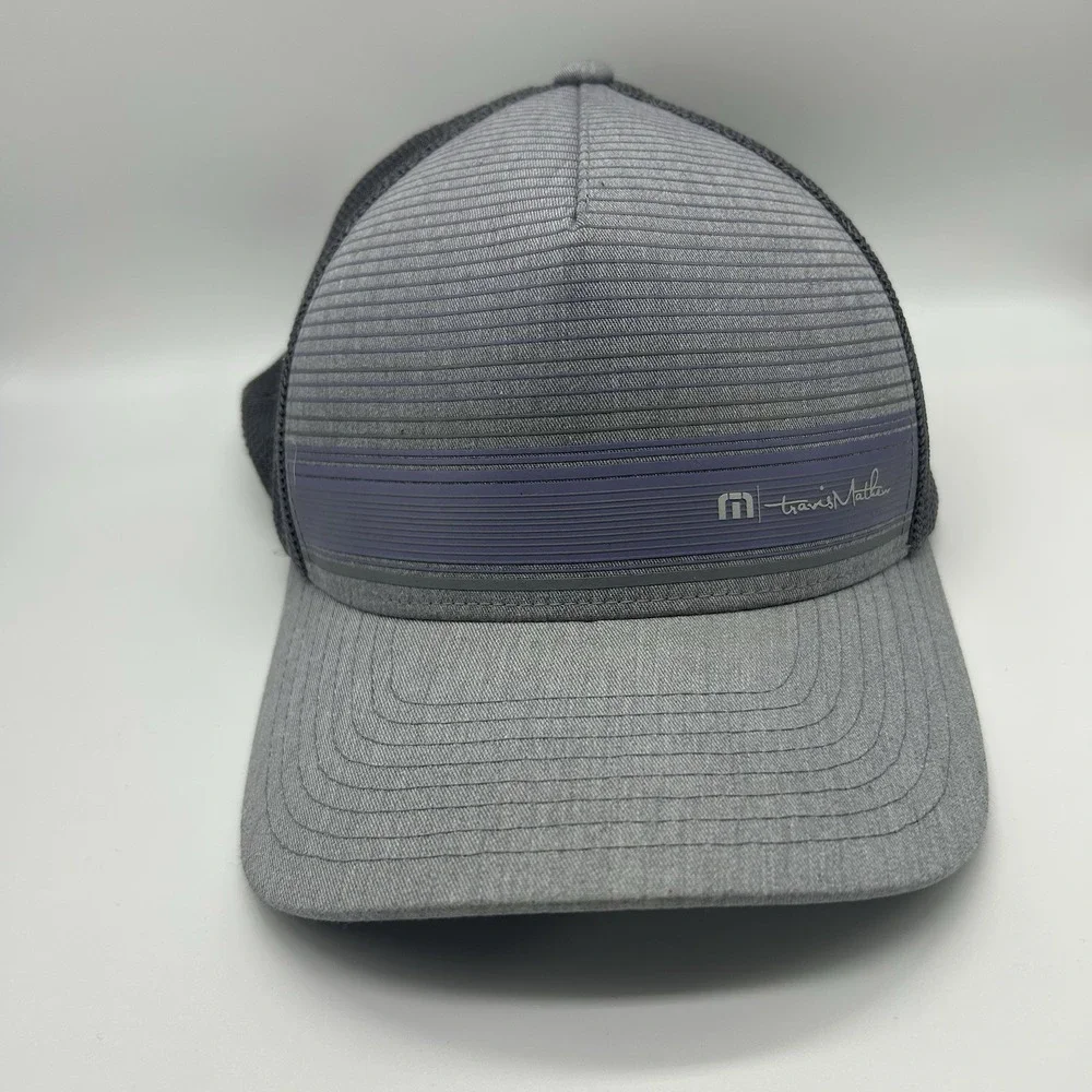 Travis Matthew Charcoal Grey Small Medium S/M Flex Fit Hat Cap Golf